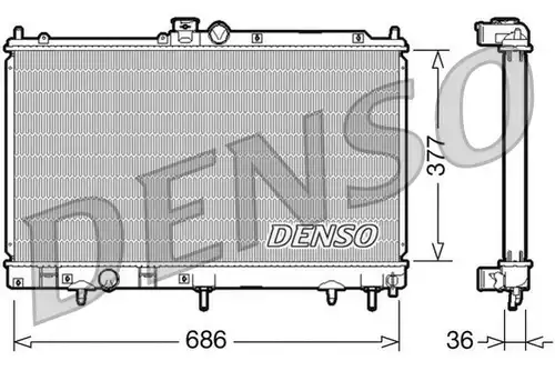 воден радиатор DENSO DRM45026