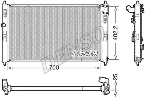 воден радиатор DENSO DRM45053