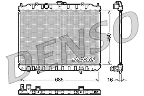 воден радиатор DENSO DRM46004