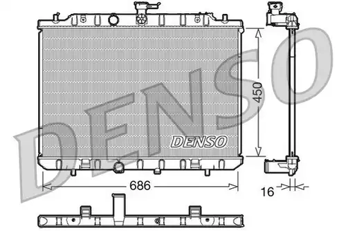 воден радиатор DENSO DRM46006