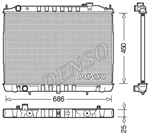 воден радиатор DENSO DRM46050