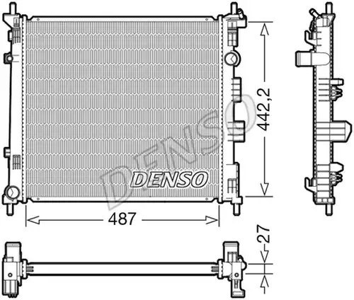 воден радиатор DENSO DRM46070