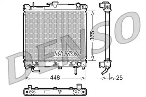 воден радиатор DENSO DRM47003