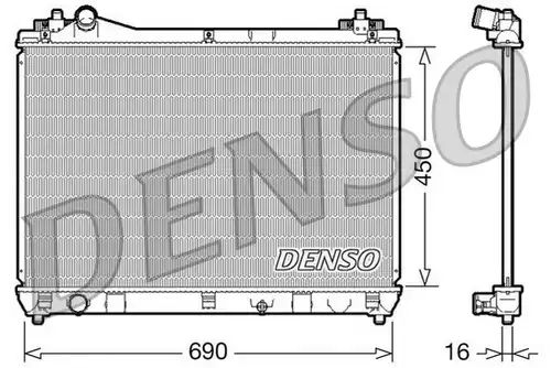 воден радиатор DENSO DRM47016