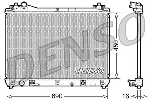 воден радиатор DENSO DRM47017