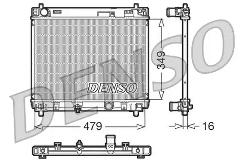 воден радиатор DENSO DRM50004