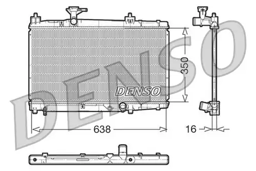 воден радиатор DENSO DRM50007