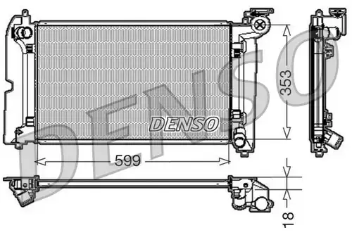 воден радиатор DENSO DRM50010