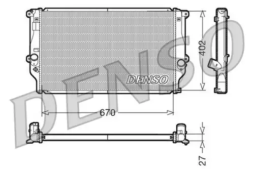 воден радиатор DENSO DRM50025