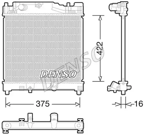 воден радиатор DENSO DRM50056