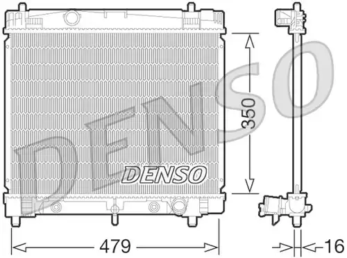 воден радиатор DENSO DRM50070