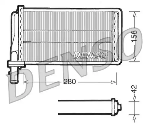 топлообменник, отопление на вътрешното пространство DENSO DRR01001