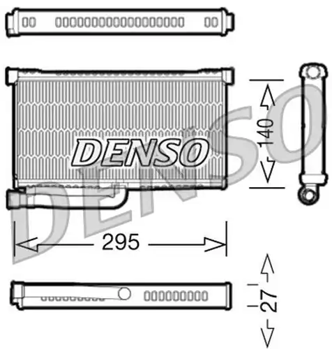 топлообменник, отопление на вътрешното пространство DENSO DRR02004