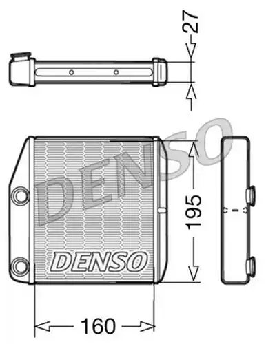 топлообменник, отопление на вътрешното пространство DENSO DRR09075