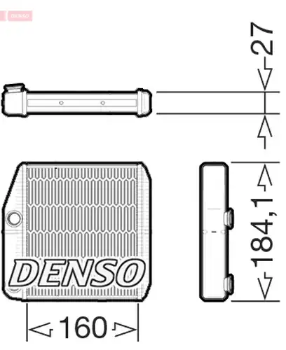 топлообменник, отопление на вътрешното пространство DENSO DRR09076