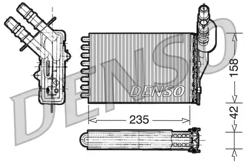 топлообменник, отопление на вътрешното пространство DENSO DRR23001