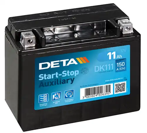 стартов акумулатор DETA DK111