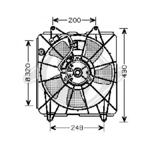 вентилатор, охлаждане на двигателя DIEDERICHS 8521007