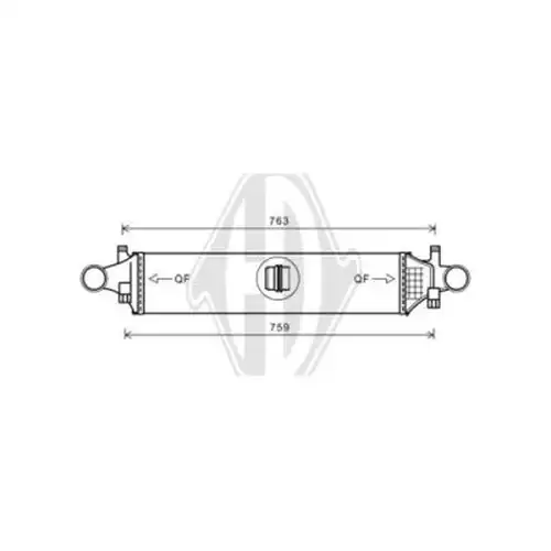 интеркулер (охладител за въздуха на турбината) DIEDERICHS DCA1098