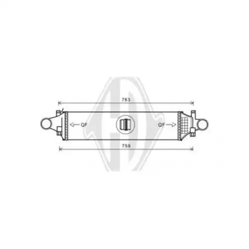 интеркулер (охладител за въздуха на турбината) DIEDERICHS DCA1099