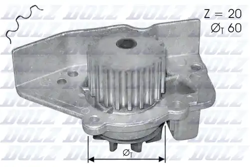 водна помпа, охлаждане на двигателя DOLZ N405