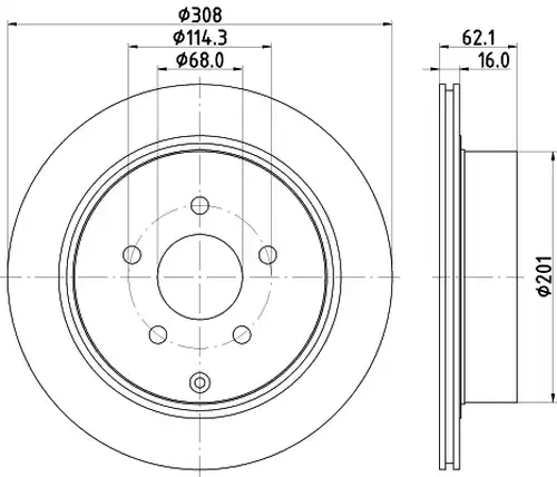 спирачен диск DON PCD12842