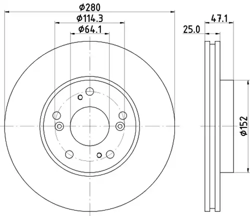 спирачен диск DON PCD15862