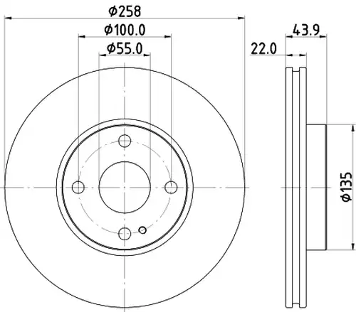 спирачен диск DON PCD17522