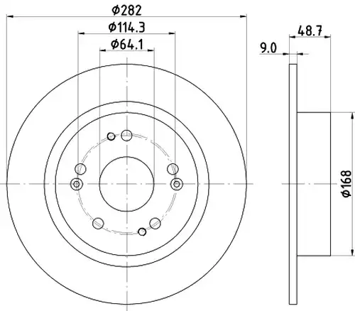 спирачен диск DON PCD17672