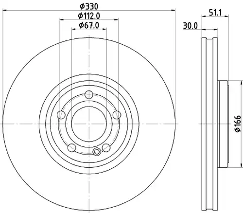 спирачен диск DON PCD20541