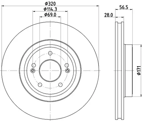 спирачен диск DON PCD20572