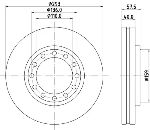 спирачен диск DON PCD21911