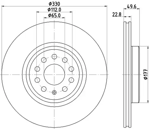 спирачен диск DON PCD21952