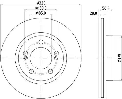 спирачен диск DON PCD22111