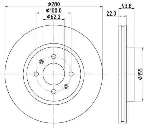 спирачен диск DON PCD22882