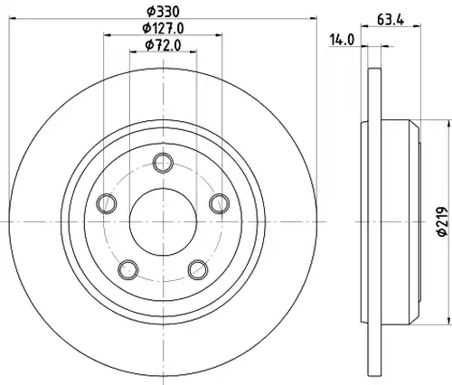 спирачен диск DON PCD23202