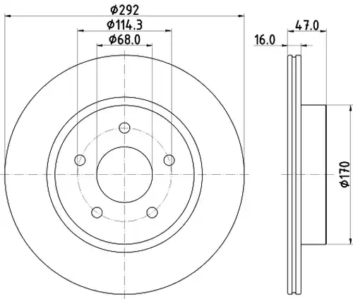 спирачен диск DON PCD23252