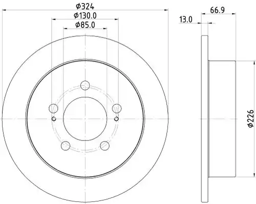 спирачен диск DON PCD23462