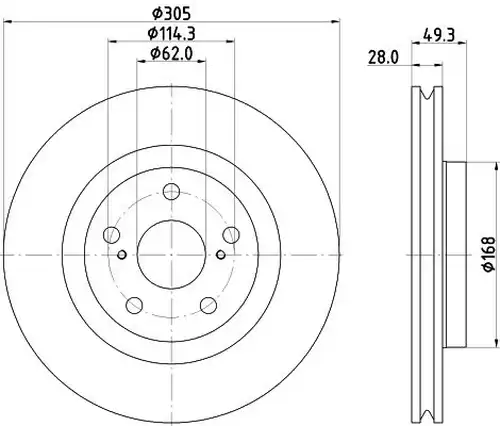 спирачен диск DON PCD23492