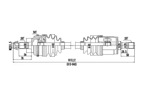 полуоска DYNAMATRIX DDS223097