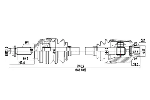 полуоска DYNAMATRIX DDS227064