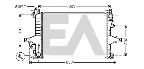 воден радиатор EACLIMA 31R78044