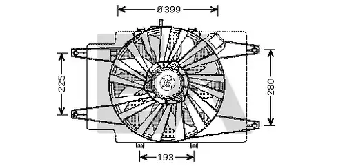 вентилатор, охлаждане на двигателя EACLIMA 33V03003