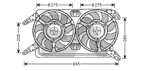 вентилатор, охлаждане на двигателя EACLIMA 33V03009