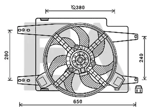 вентилатор, охлаждане на двигателя EACLIMA 33V03017