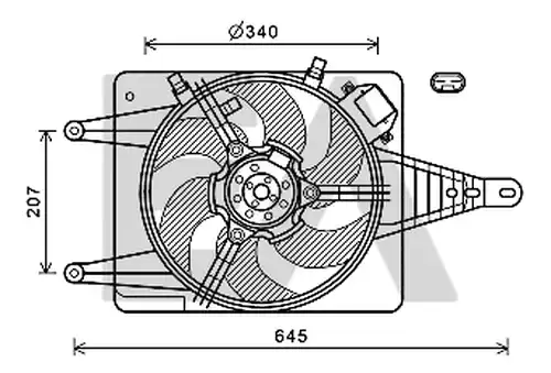 вентилатор, охлаждане на двигателя EACLIMA 33V03019