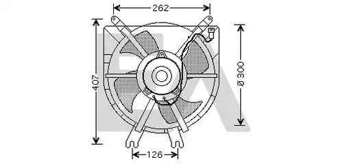 вентилатор, охлаждане на двигателя EACLIMA 33V05003