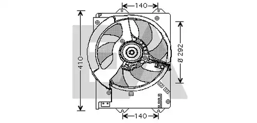 вентилатор, охлаждане на двигателя EACLIMA 33V05004