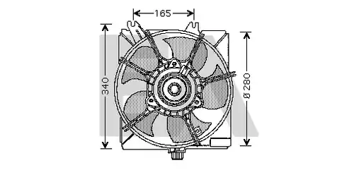 вентилатор, охлаждане на двигателя EACLIMA 33V12008