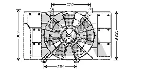 вентилатор, охлаждане на двигателя EACLIMA 33V12009